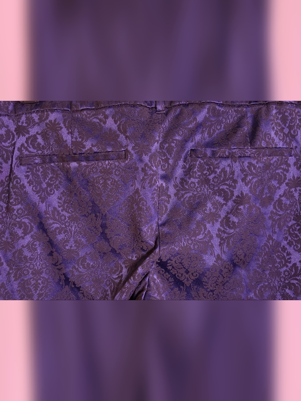 Old Navy Blue Damask Pixie Pants - Picture 6 of 7